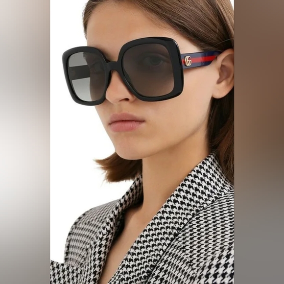 New - 💯 Original  Gucci  GG0713S 001 INJECTION BLACK - Picture 1 of 14
